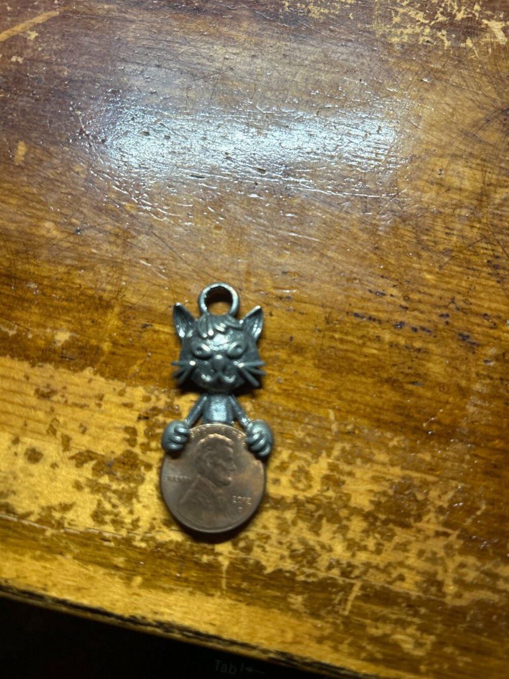 Rare Lucky Penny Cat Pendant